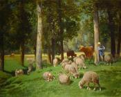 埃米尔 查尔斯 雅克 : Landscape with Sheep
